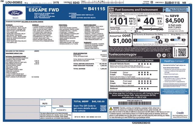 2025 Ford Escape Plug-In Hybrid Base