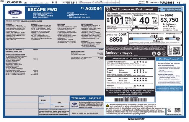 2023 Ford Escape Plug-In Hybrid Premium Package
