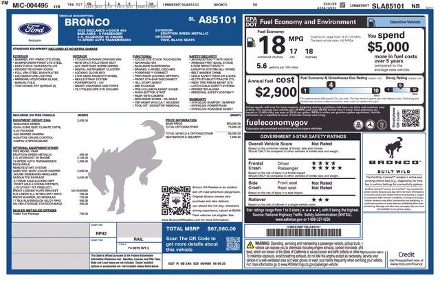 2025 Ford Bronco Badlands