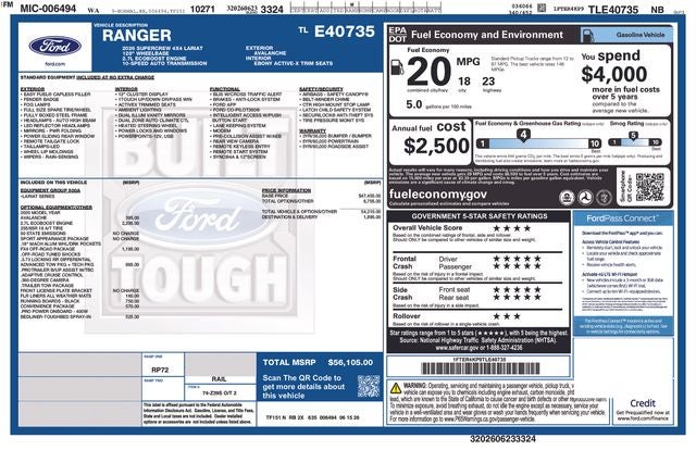 2026 Ford Ranger Lariat