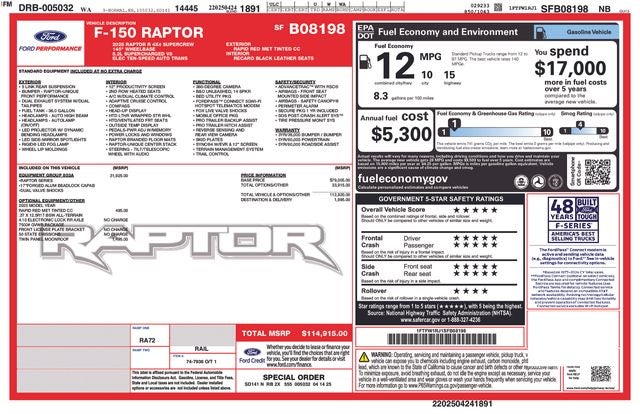 2025 Ford F-150 Raptor R