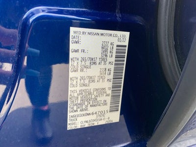 2022 Nissan Frontier PRO-4X