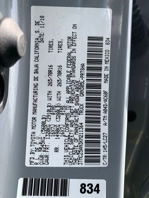 2019 Toyota Tacoma TRD Off-Road V6