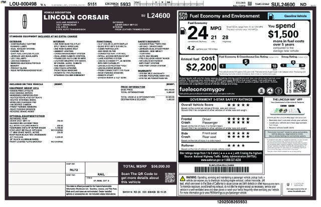2025 Lincoln Corsair Reserve