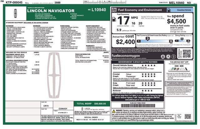 2021 Lincoln Navigator Reserve