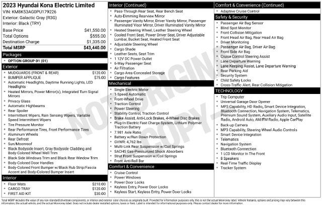 2023 Hyundai Kona Electric Limited