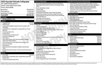 2025 Hyundai Palisade Calligraphy