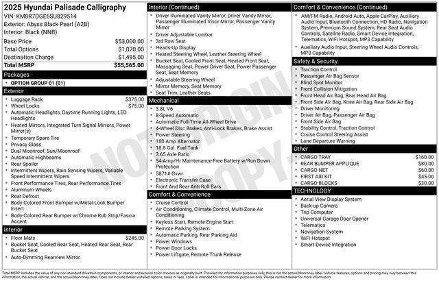 2025 Hyundai Palisade Calligraphy