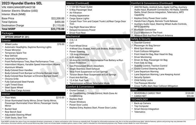2023 Hyundai Elantra SEL