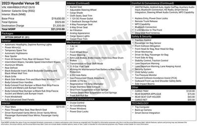 2023 Hyundai Venue SE