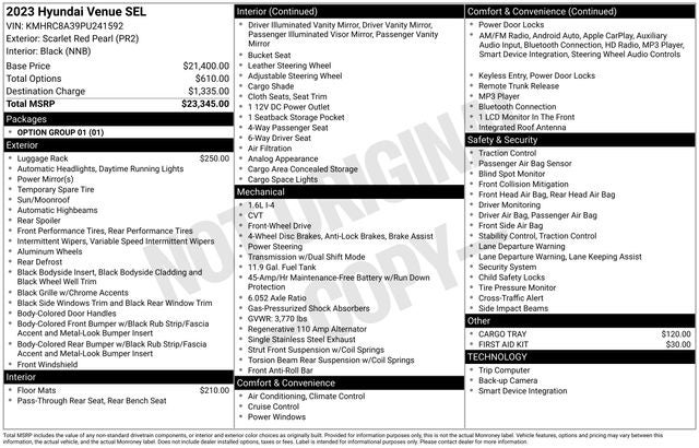 2023 Hyundai Venue SEL