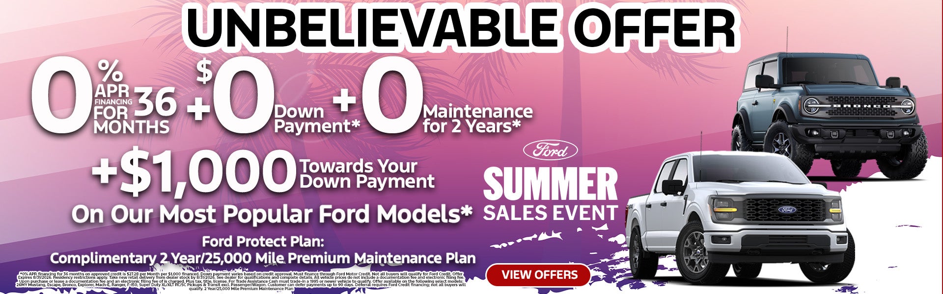 Summer General Ford Offers
