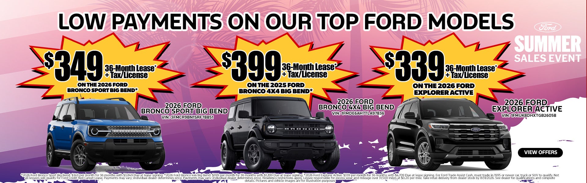 Summer Lease Offers