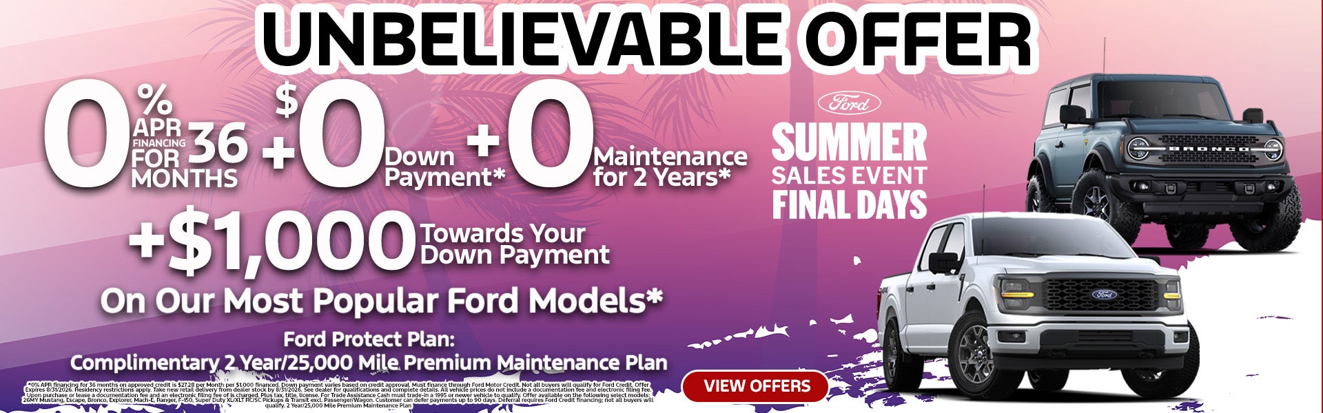 Summer General Ford Offers