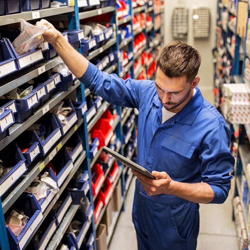 Korum Ford in Puyallup WA technician getting parts